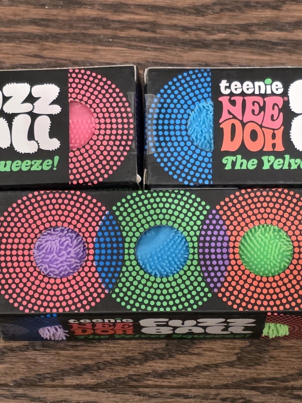 Needoh,NIB, Velvet Fuzz Ball Pack